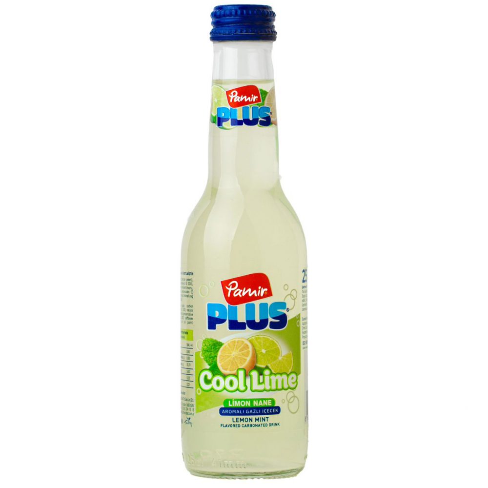 Pamir Plus Cool Lime & Mint Flavoured Carbonated Drink 24x250ml