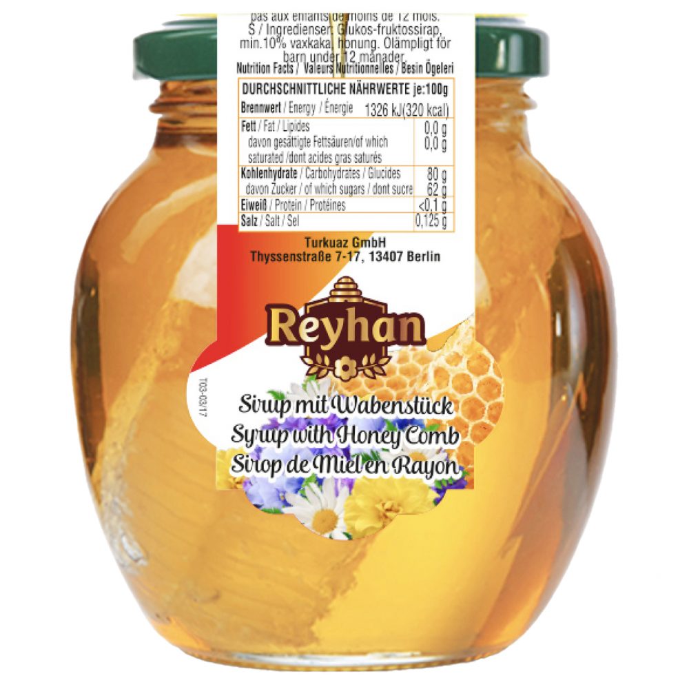 Reyhan Honey Comb With Syrup 12x485g