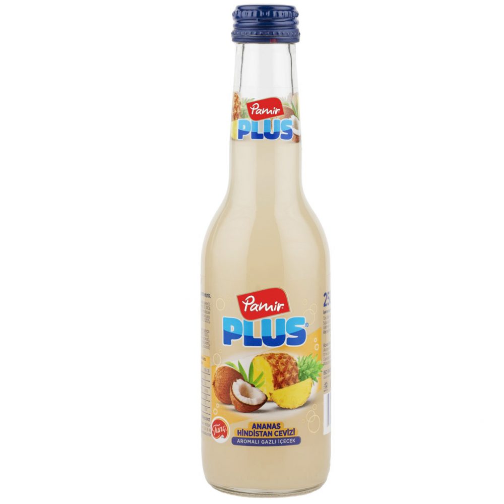 Pamir Plus Pineapple & Coconut Flavoured Carbonated Drink 24x250ml